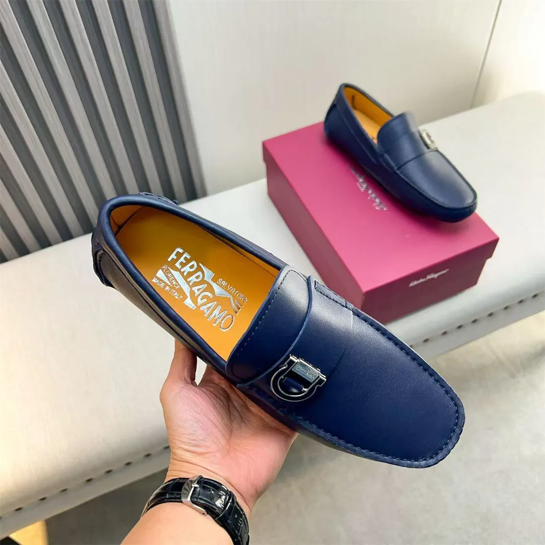 Men's shoes 💰560 Ferragamo new high-end quality 🔥 black cowhide ➕ cowhide lining size 38-45